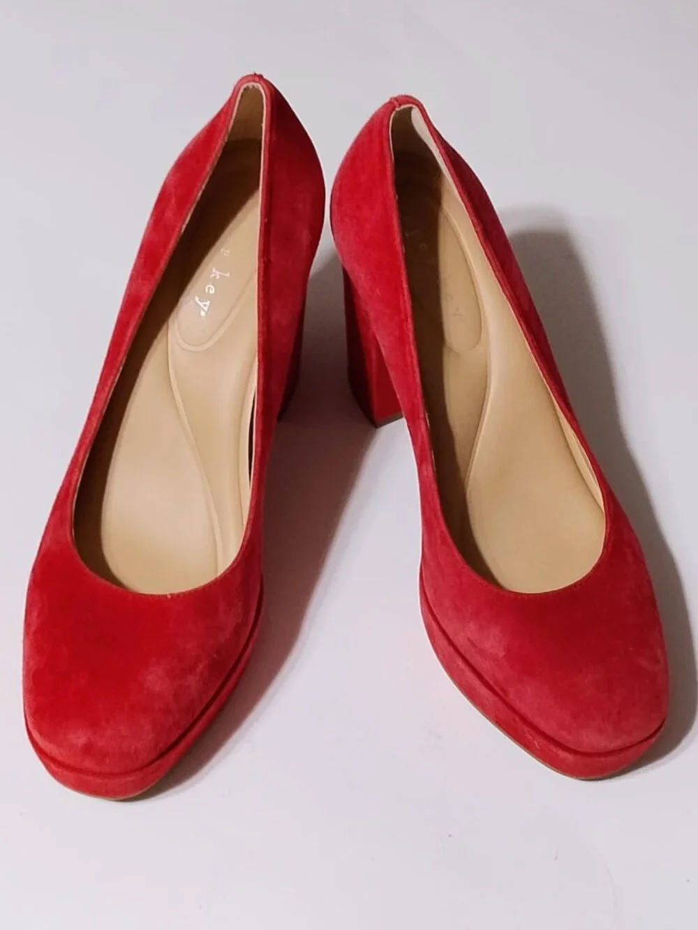 Copper Key Red Flirty Suede Platform Pums size 8 and 9 New